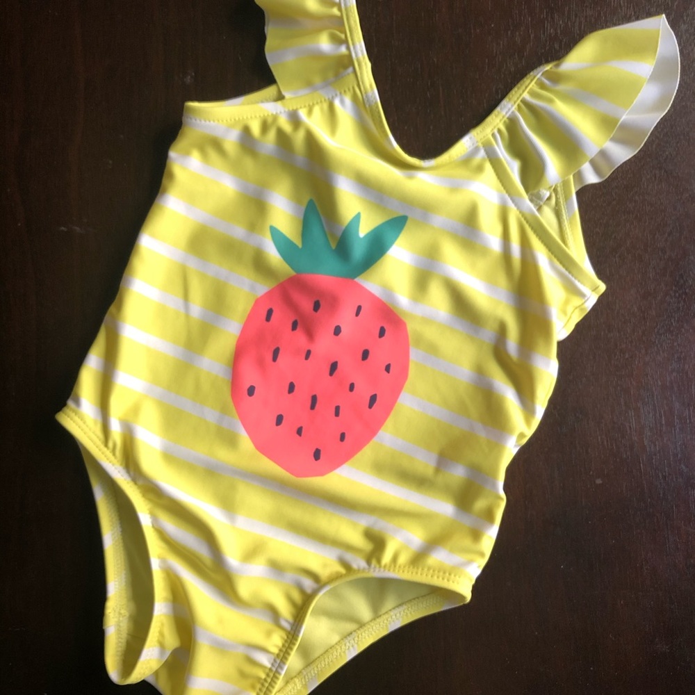 Baby Gap Strawberry Striped Swimsuit